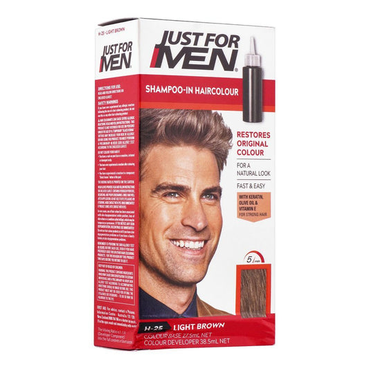 Just For Men Shampoo-In Hair Colour, H-25 Light Brown -  Front View