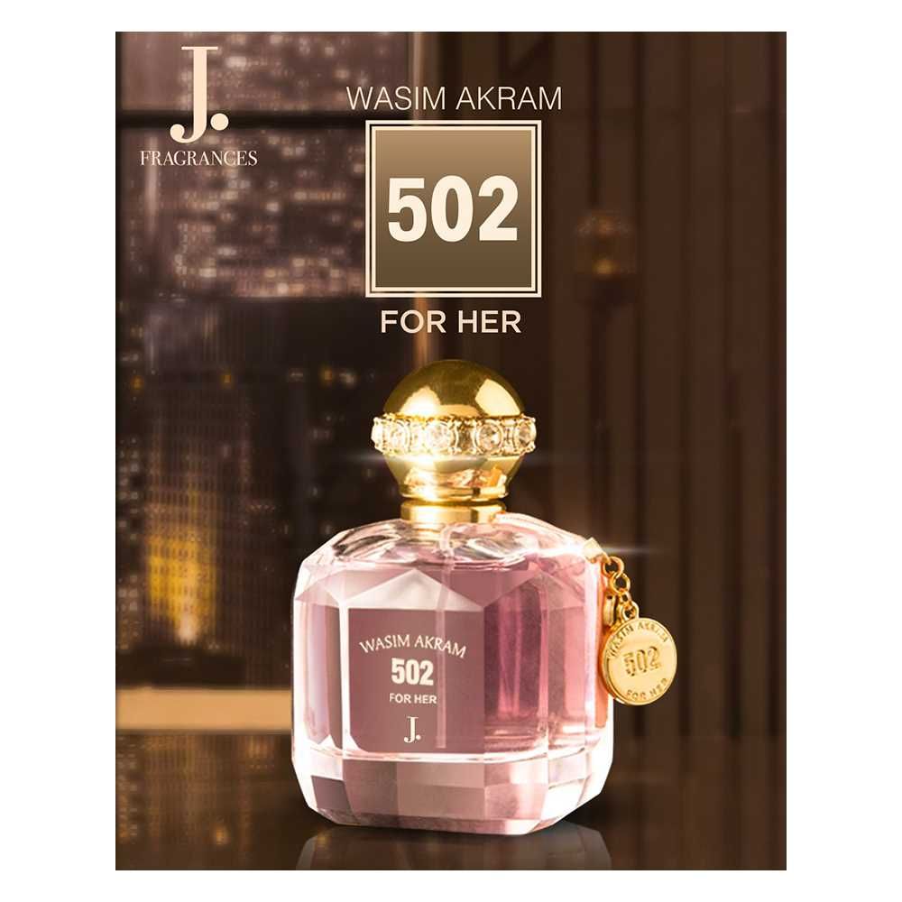 Junaid Jamshed J. Wasim Akram 502 Women Eau de Parfum, 100ml - Front View