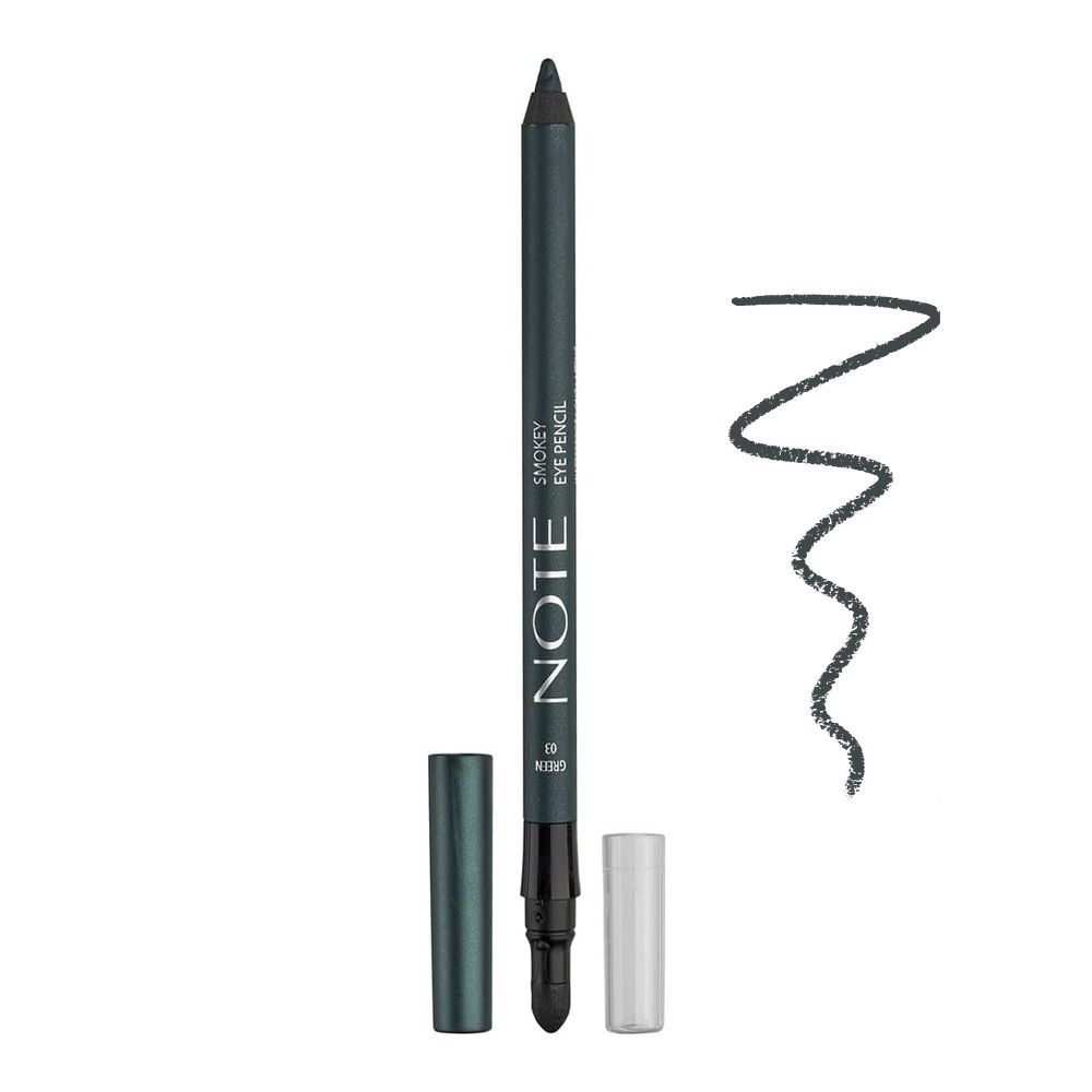 J. Note Smokey Eye Pencil 03, Green -  Front View