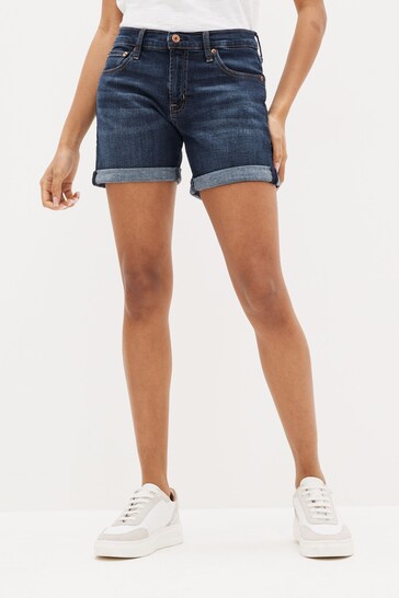 Mid Rise Girlfriend Shorts For Women