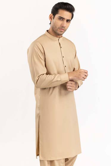 Khaki Basic Shalwar Kameez