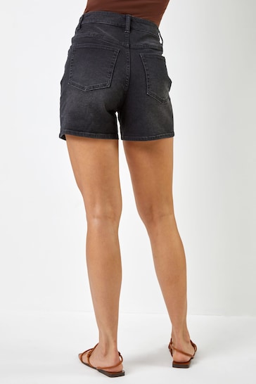 High Waist Stretch Denim Shorts For Women