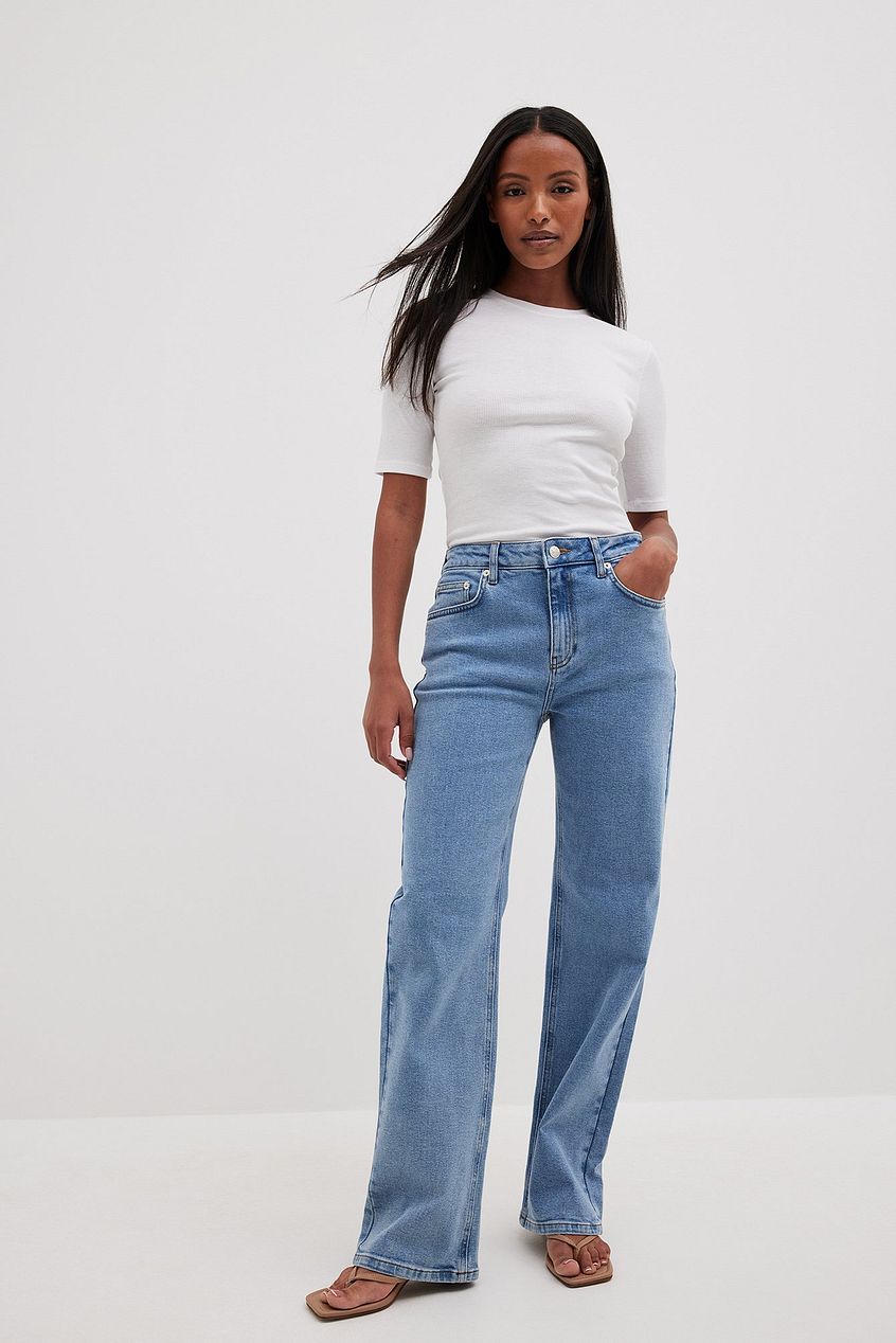 Mid Waist Denim For Womens