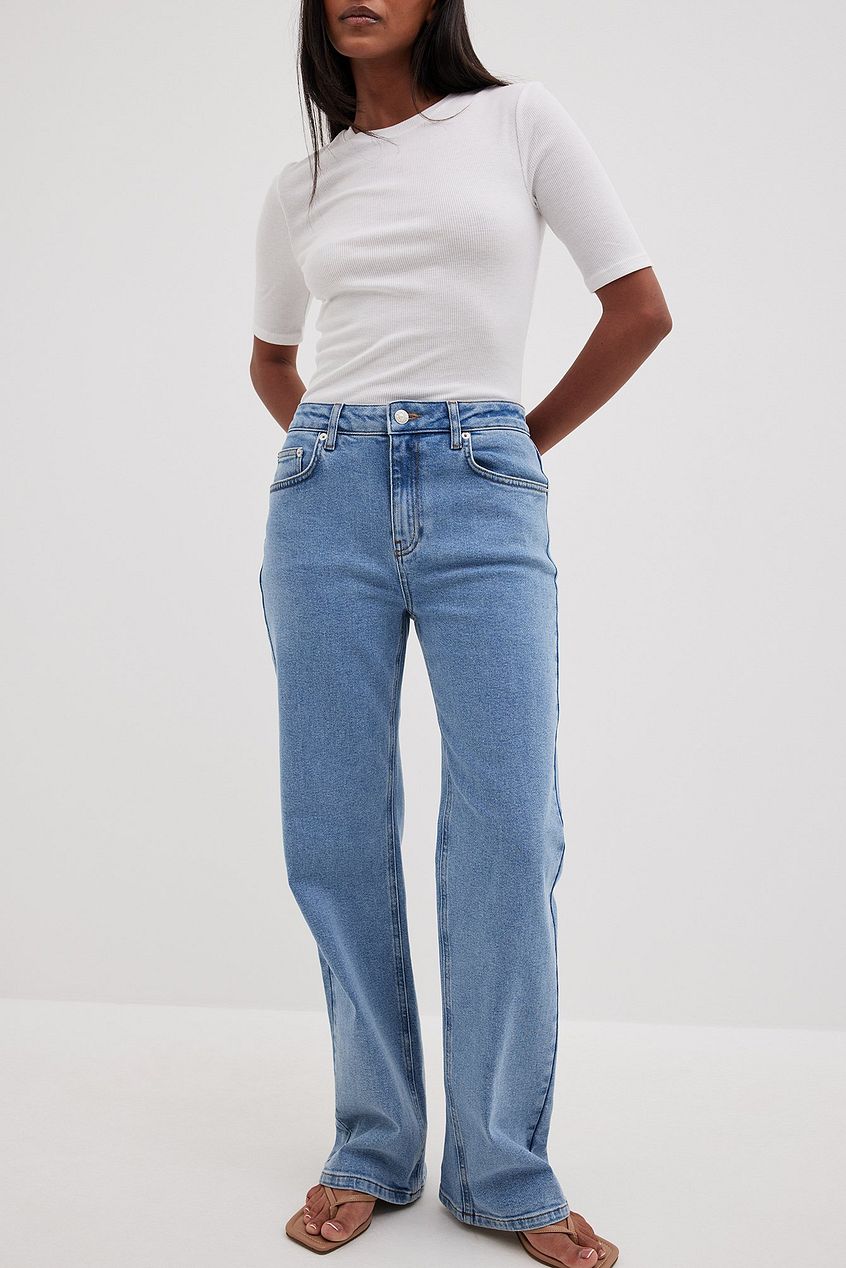 Mid Waist Denim For Womens