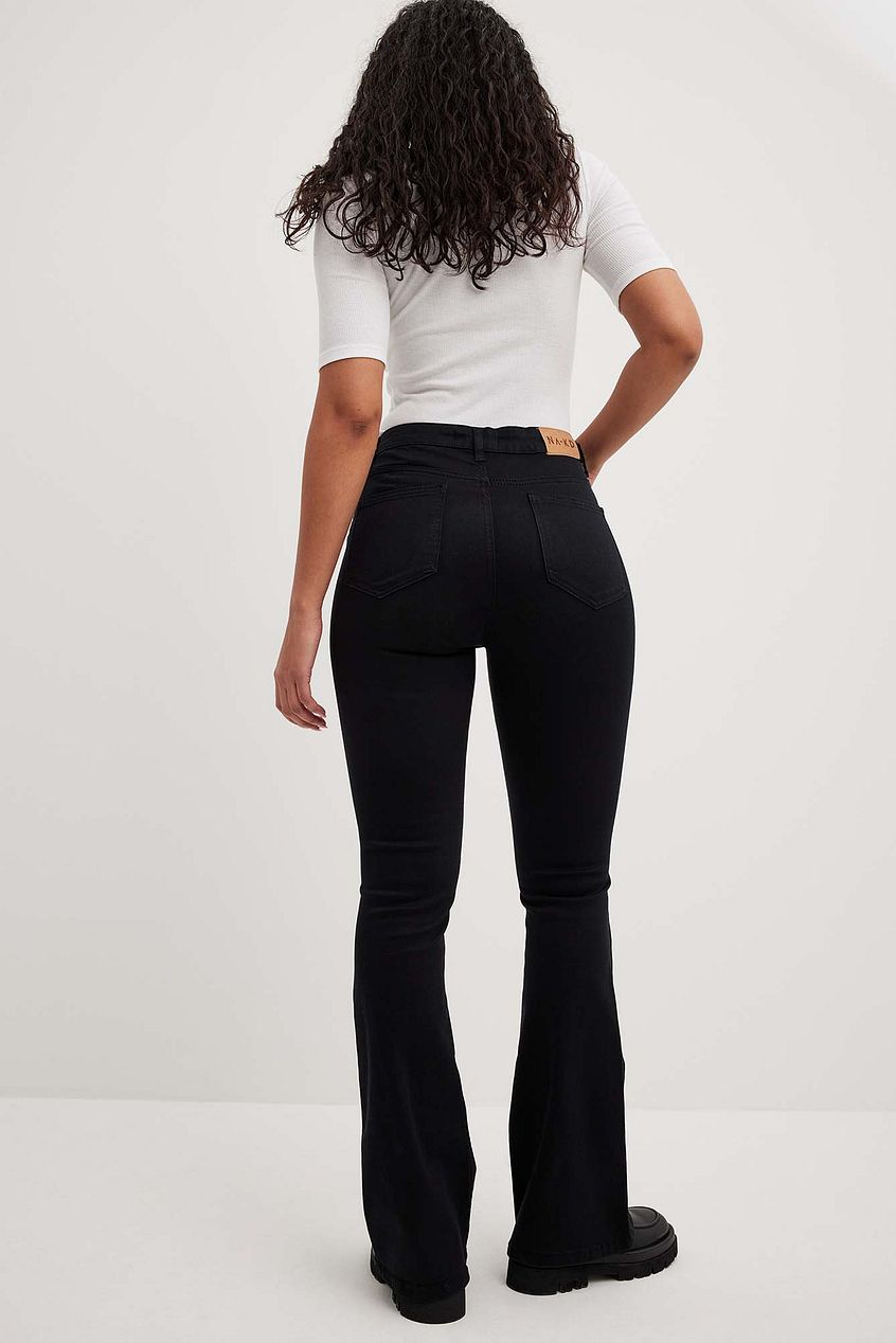 Flared High Waist Stretch Jeans For Womens