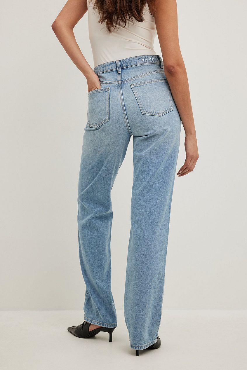 Straight High Waist Jeans For Womens