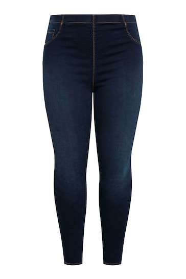 Yours Curve Pull On Jenny Jeggings - Stylish Women's Jeggings - Available In Navy Blue