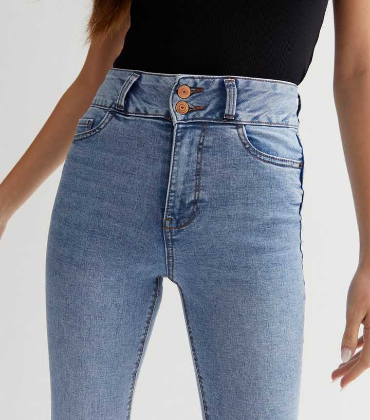 Pale Blue Lift & Shape High Waist Yazmin Skinny Jeans