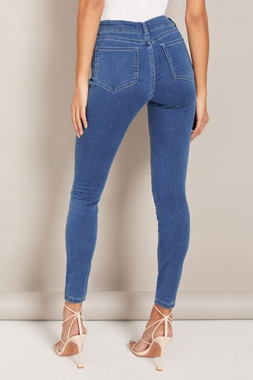 Friends Like These High Waisted Jeggings - Stylish Women's Jeggings - Available In Blue