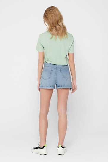 High Waisted Stretch Mom Denim Shorts For Women