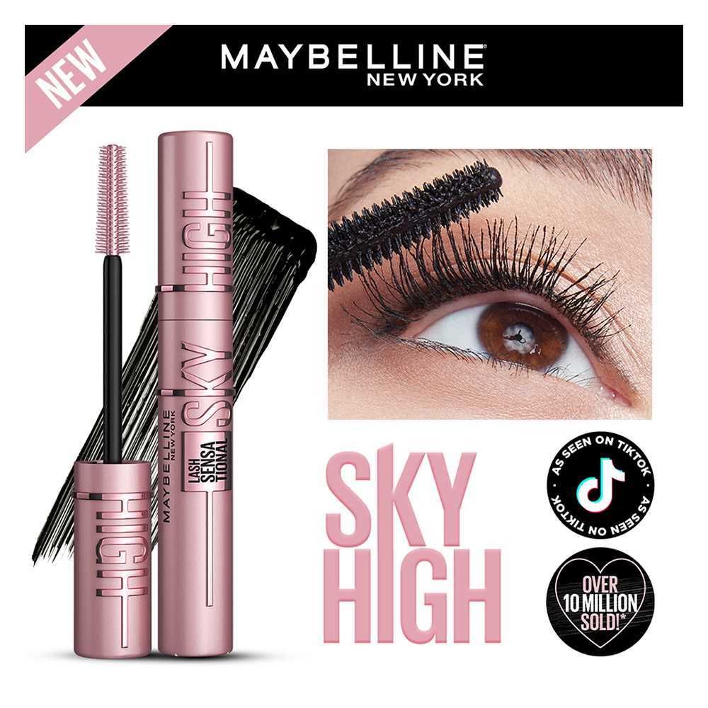 Maybelline New York Lash Sensational Sky High Waterproof Mascara, 02, Very Black, 6ml - Front View