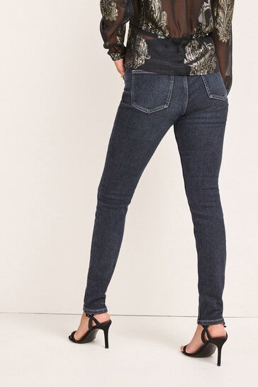 Cosy Feel Skinny Jeans - Stylish Women's Jeggings - Available In Inky Blue