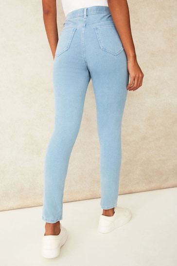 Blue Comfort Lightwash Jeggings - Stylish Women's Jeggings - Available In Blue