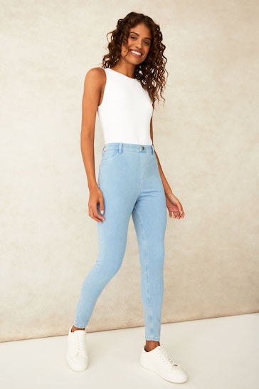 Blue Comfort Lightwash Jeggings - Stylish Women's Jeggings - Available In Blue