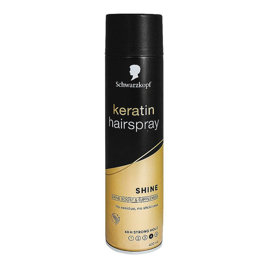 Schwarzkopf Keratin 48H Extra Strong Hold 4 Hair Spray, 400ml - Front View