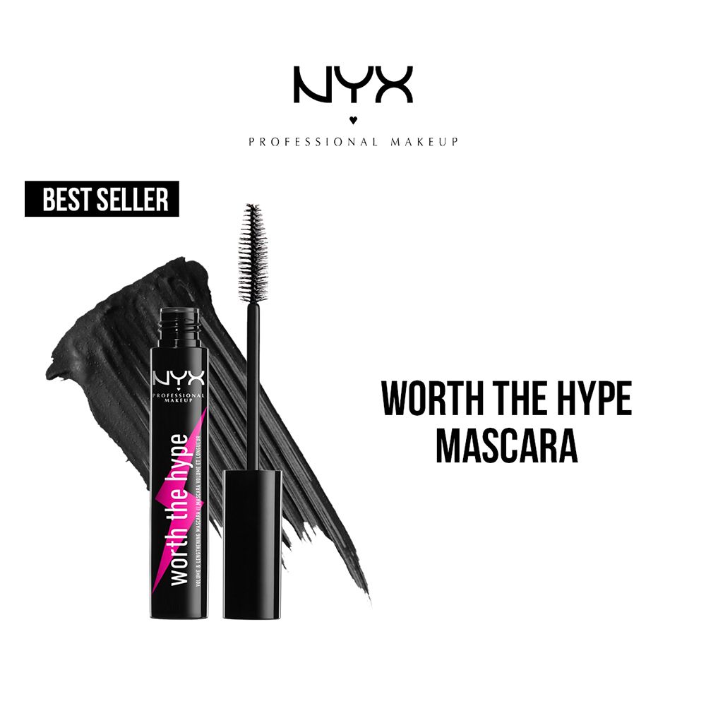 NYX Worth The Hype Mascara, Black - Front View